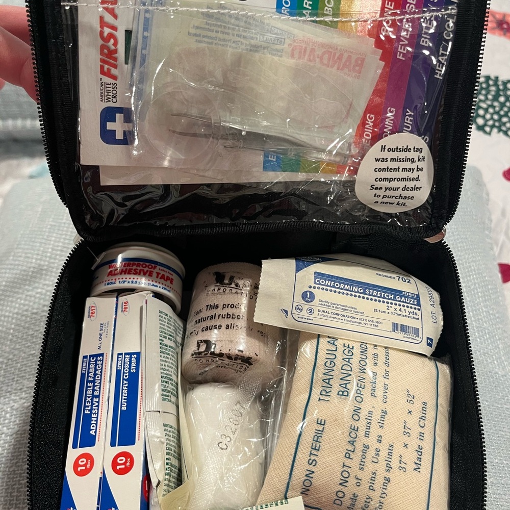 First Aid Kit with Black Case